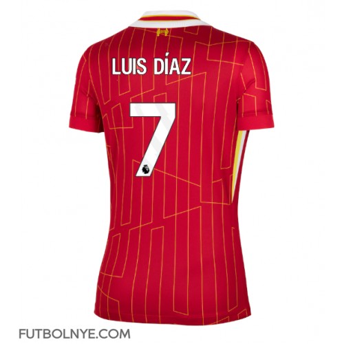 Camiseta Liverpool Luis Diaz #7 Primera Equipación para mujer 2024-25 manga corta